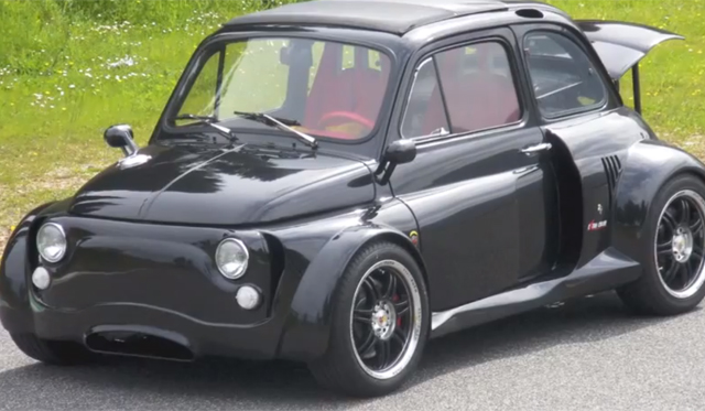 Video: Fiat 500 Shoehorned With Lamborghini V12