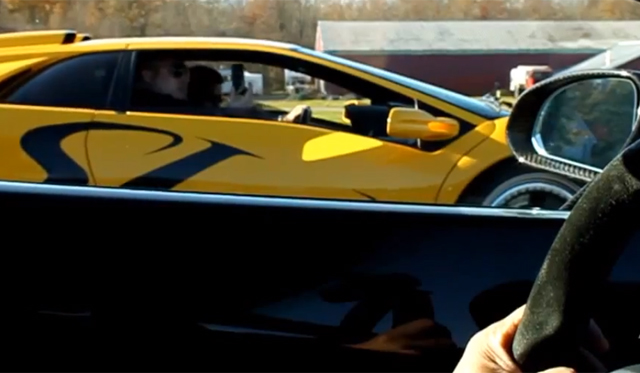 Video: Lamborghini Diablo SV Races Lamborghini Gallardo Superleggera