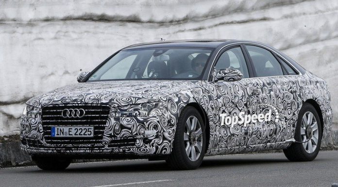 Spyshots: 2014 Audi A8 Testing in the Alps
