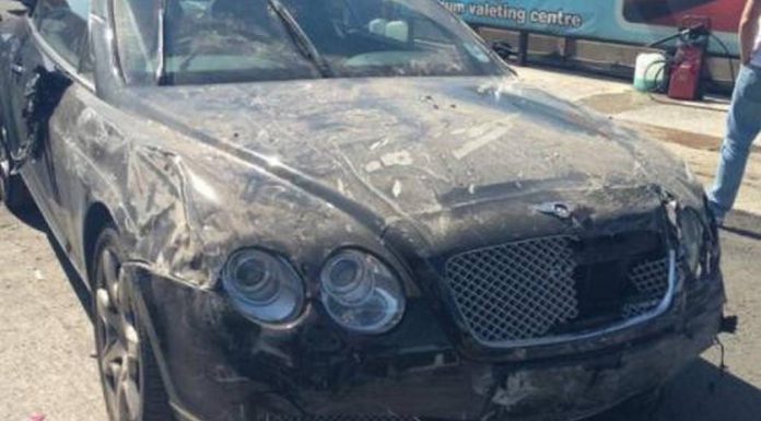 Car Washer Crashes Bentley Continental GTC
