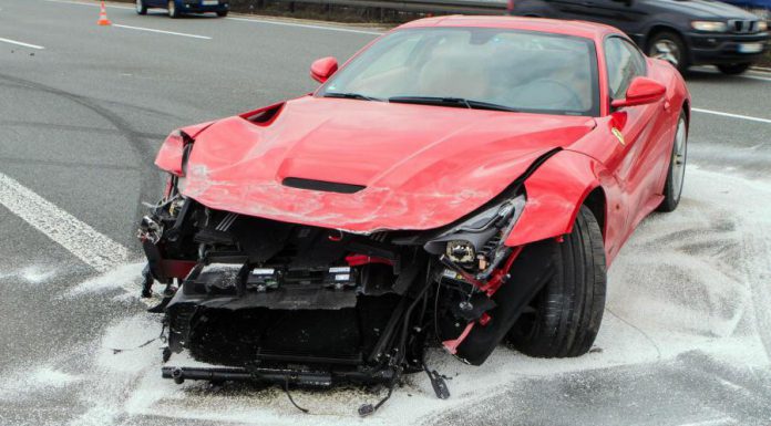 Ferrari F12 Berlinetta Wrecked in Germany