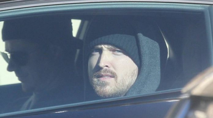 TV Star Aaron Paul Spotted in Black Lamborghini Aventador