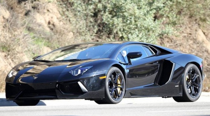 TV Star Aaron Paul Spotted in Black Lamborghini Aventador