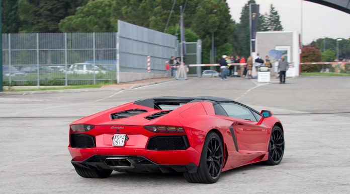 Lamborghini aventador Roadster at Misano Circuit