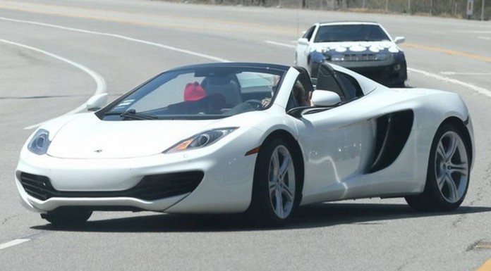 Lady Gaga Spotted in White McLaren 12C Spyder