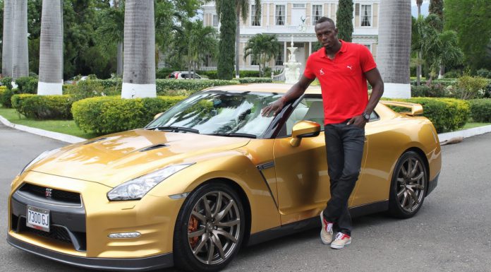 Usain Bolt Receives Exclusive Gold-Painted 2014 Nissan GT-R