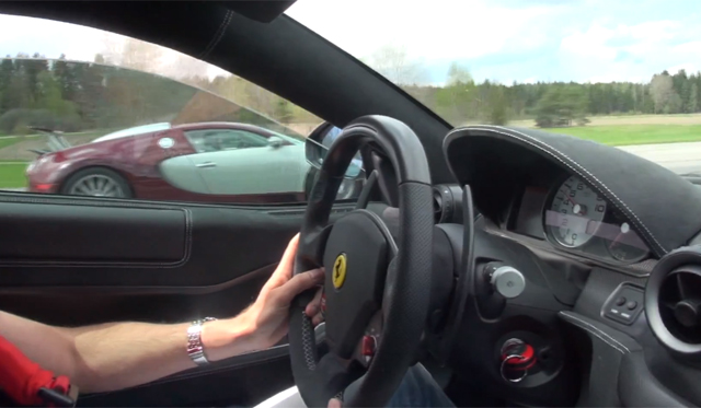 Video: Bugatti Veyron vs Ferrari 599 GTO