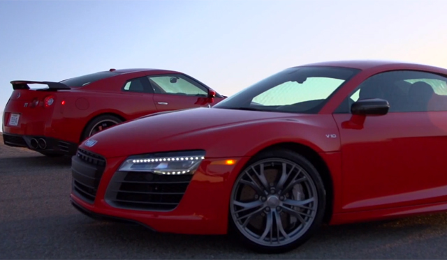 Video: Nissan GT-R Track Pack and Audi R8 V10 Plus hit Willow Springs