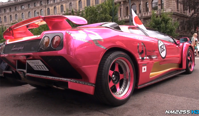 Video: Pink Lamborghini Diablo GT With Powercraft Exhaust