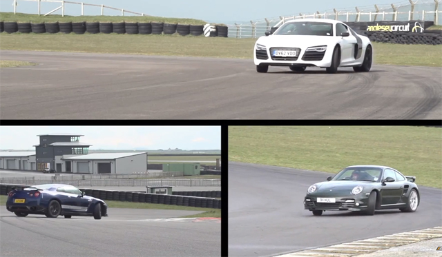 Video: Chris Harris Drives Audi R8 V10 Plus, Porsche 911 Turbo S and Litchfield Nissan GT-R