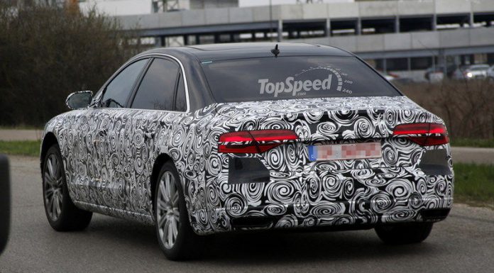 Spyshots: 2014 Audi A8 Testing in the Alps