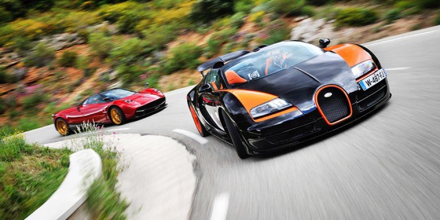 Video: Evo Drives Bugatti Veyron Grand Sport Vitesse WRC and Pagani Huayra