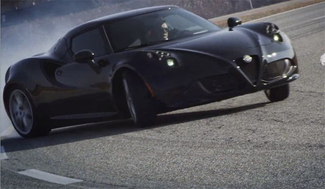 Video: Black Alfa Romeo 4C Hits Balocco Race Track