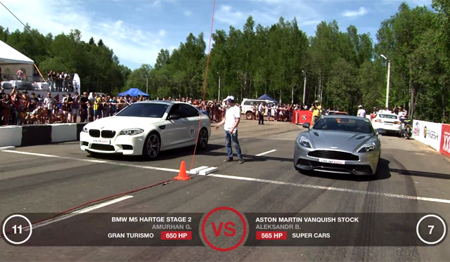 Video: 2013 Aston Martin Vanquish vs BMW M5 vs Nissan GT-R