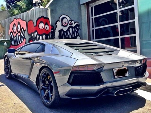 Chris Brown's Lamborghini Aventador Gets Camo'd - GTspirit