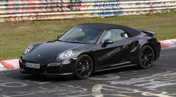 Spyshots: Camo-Less 2014 Porsche 911 Turbo Cabriolet at the 'Ring