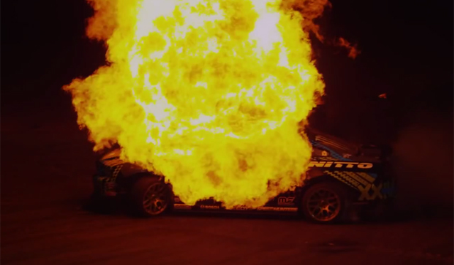 Video: Vaughn Gittin Jr's Awesome Fire Drift