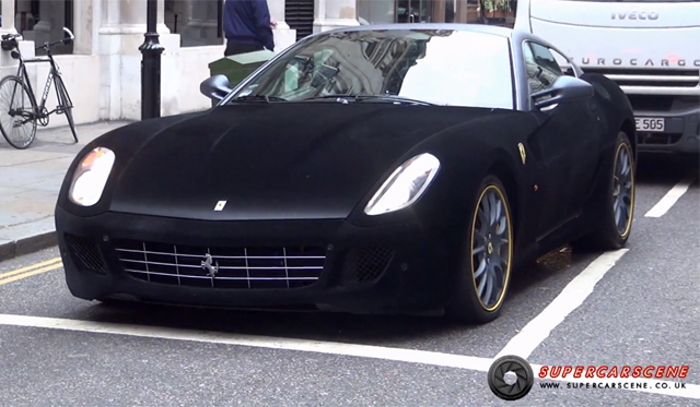 Video: Velvet Covered Ferrari 599 GTB in London