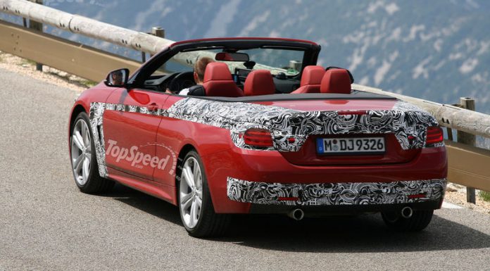 Spyshots: Red 2014 BMW 4-Series Convertible M Sport