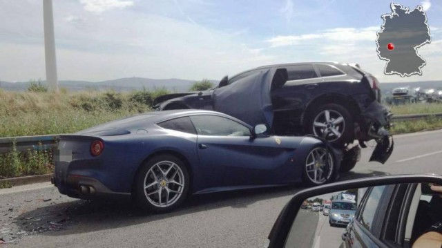 Car Crash: Ferrari F12 Berlinetta Rear-Ends Audi Q5