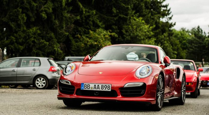 Red 2014 Porsche 911 Turbo Spotted at the 'Ring
