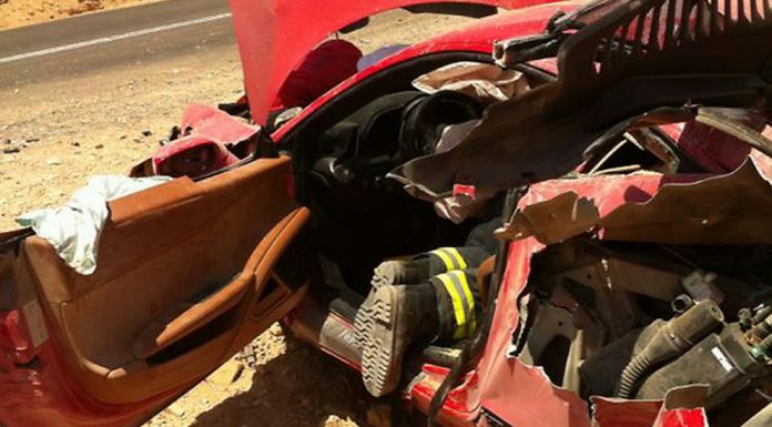 What's That Pile of Wreckage? It's a Destroyed Ferrari 458 Italia from Israel!