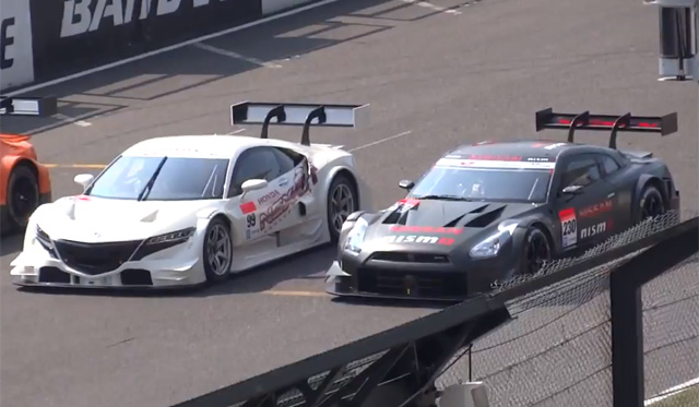Video: 2014 Nissan GT-R Nismo GT500 and Honda NSX Concept GT on the Track
