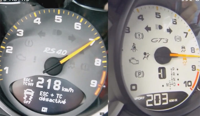 Video: Porsche 911 GT3 RS 4.0 vs 2014 991 GT3 0-200km/h