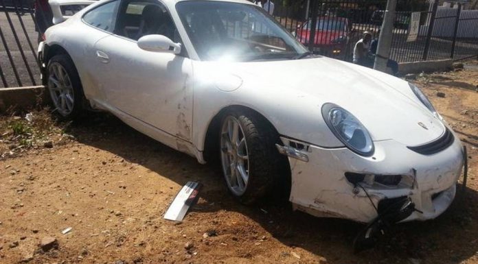 Car Crash: Porsche 911 GT3 Wrecked on Test Drive in Johannesburg