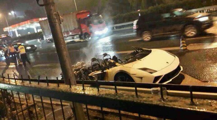 2014 Lamborghini Gallardo LP560-4 on Fire in China