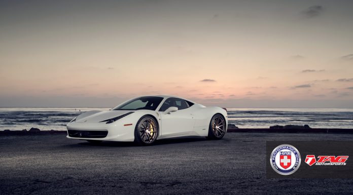Sleek White Ferrari 458 Italia by TAG Motorsports on HRE Wheels