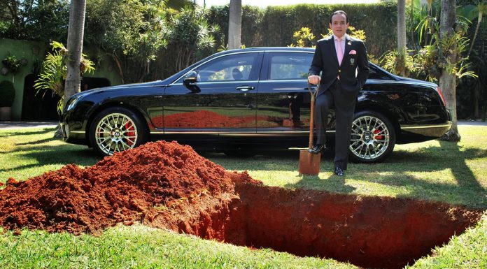 Man 'Burying' His Bentley Was a Publicity Stunt for Organ Donation
