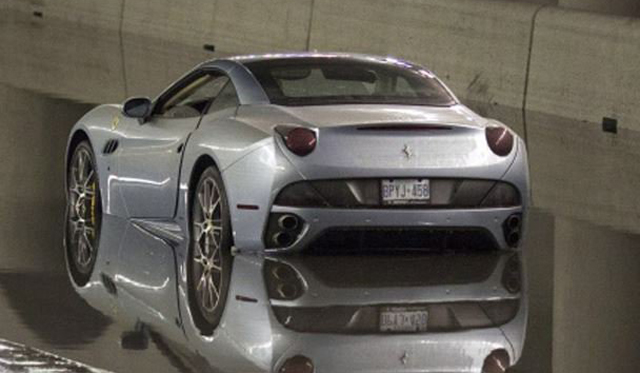 Canadian Lawyer Receiving New Ferrari California After Toronto Floods