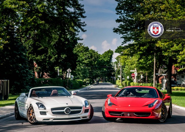 Mercedes-Benz SLS AMG and Ferrari 458 Italia on HRE Wheels