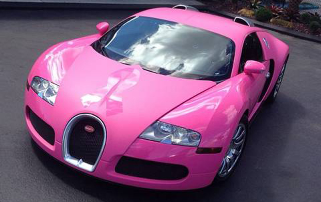 Flo-Rida Goes Pink With His Bugatti in Support of Breast Cancer Campaign 