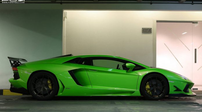 Epic Verde Ithaca Lamborghini Aventador on PUR Wheels