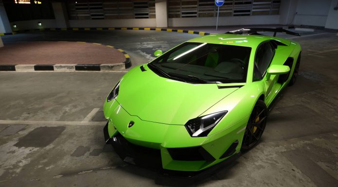 Epic Verde Ithaca Lamborghini Aventador on PUR Wheels