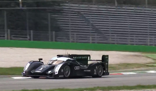 Audi R18 e-Tron Roars at Private Testing in Monza