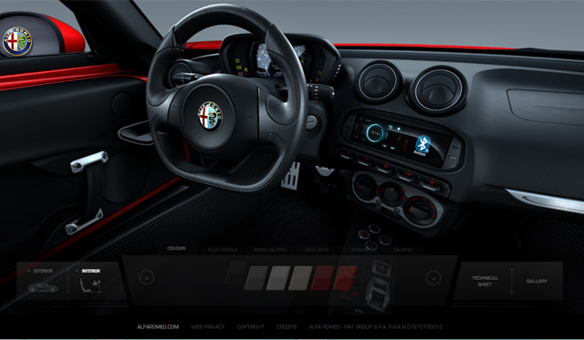Official Configurator Launched for 2014 Alfa Romeo 4C!
