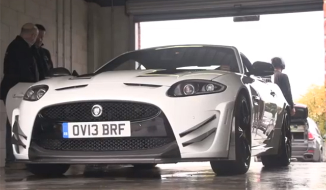 Chris Harris Slides the Jaguar XKR-S GT on Track