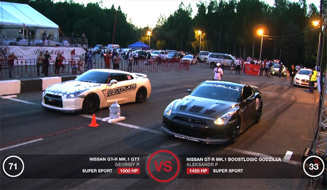 Two Beastly Nissan GT-Rs Race in Russia
