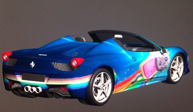 No Please No, Deadmau5 Considering Nyan Cat Ferrari 458 Spider Wrap