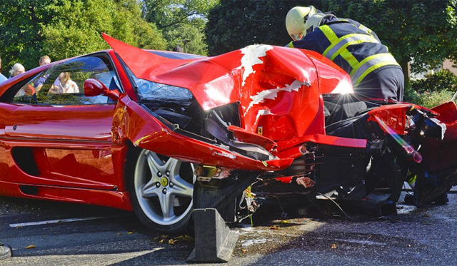 Ferrari F355 Berlinetta Destroyed in the Netherlands