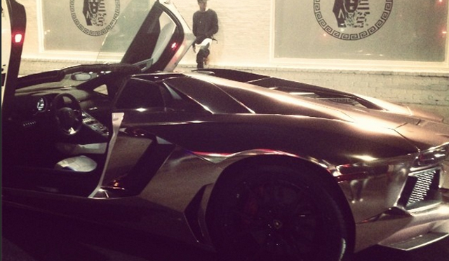 Tyga's Lamborghini Aventador Roadster Receives Rose-Gold Wrap