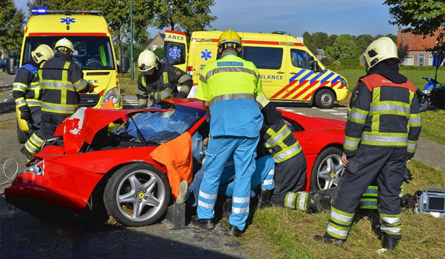 Ferrari F355 Berlinetta Destroyed in the Netherlands