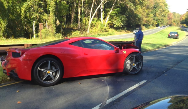 Ferrari 458 Italia Crashes In Washington DC