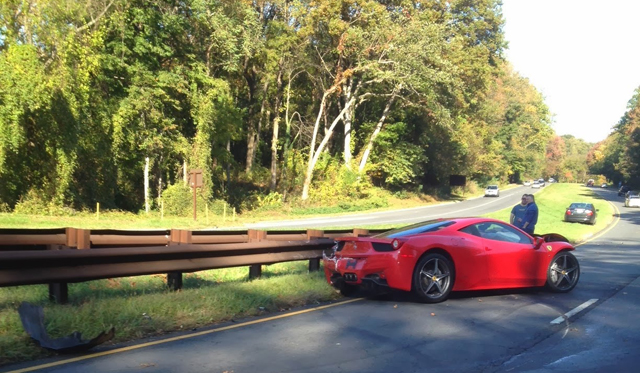Ferrari 458 Italia Crashes In Washington DC