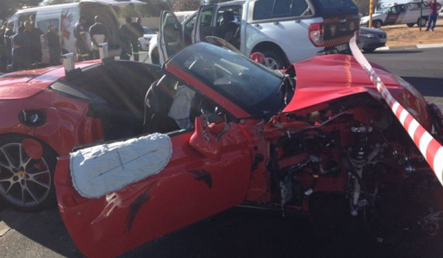 Ferrari California Wrecked in Johannesburg