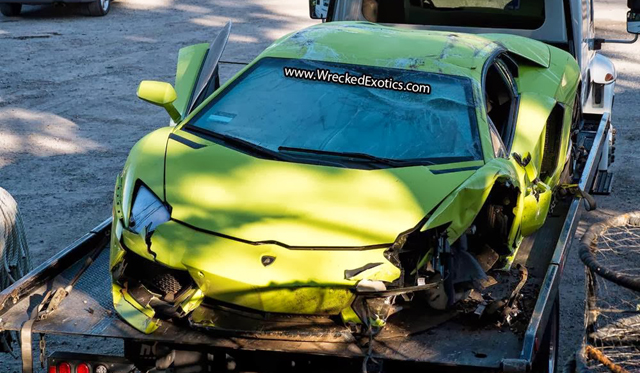 Verde Scandal Lamborghini Aventador Flips in California
