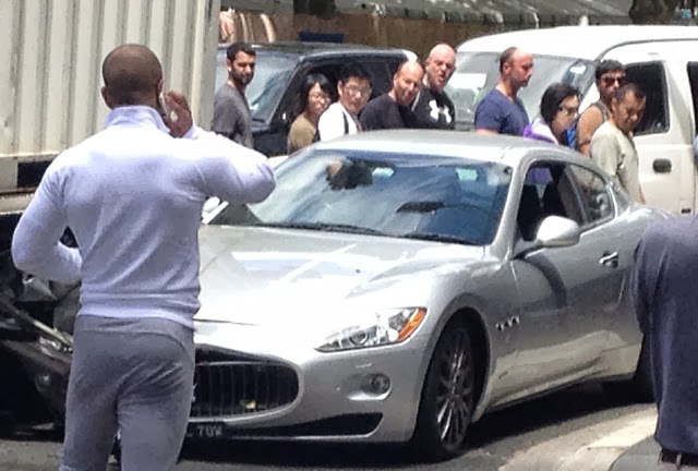 Truck Hits Silver Maserati GranTurismo in Sydney